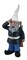 8 inch Dress Blues Saluting U.S. Marine Military Garden and Shelf Gnome Statue